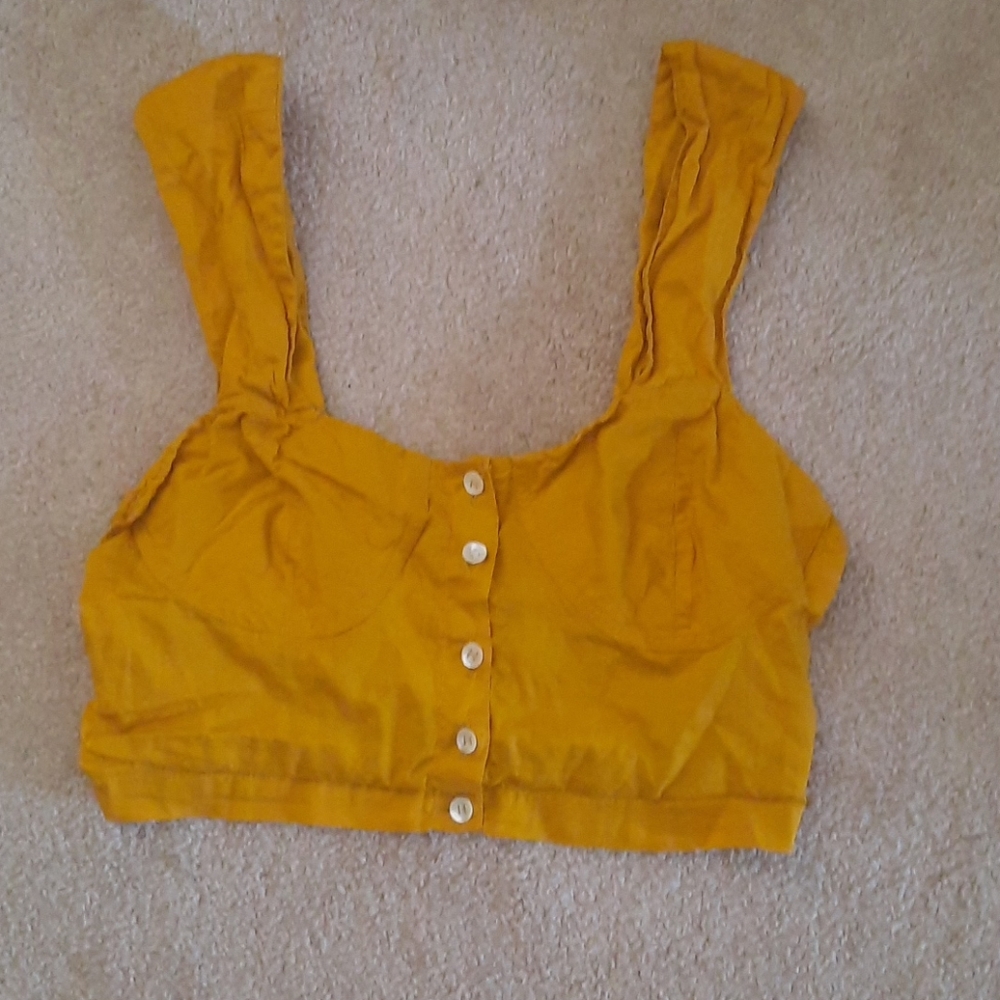 FREE with purchase! Cute mustard crop top!